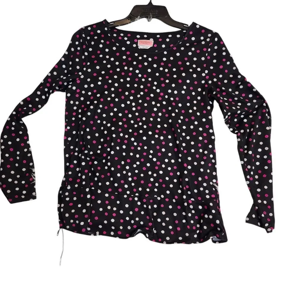 Kate Spade 2-piece flannel long sleeve top & shorts pajamas Sz‎ Sm